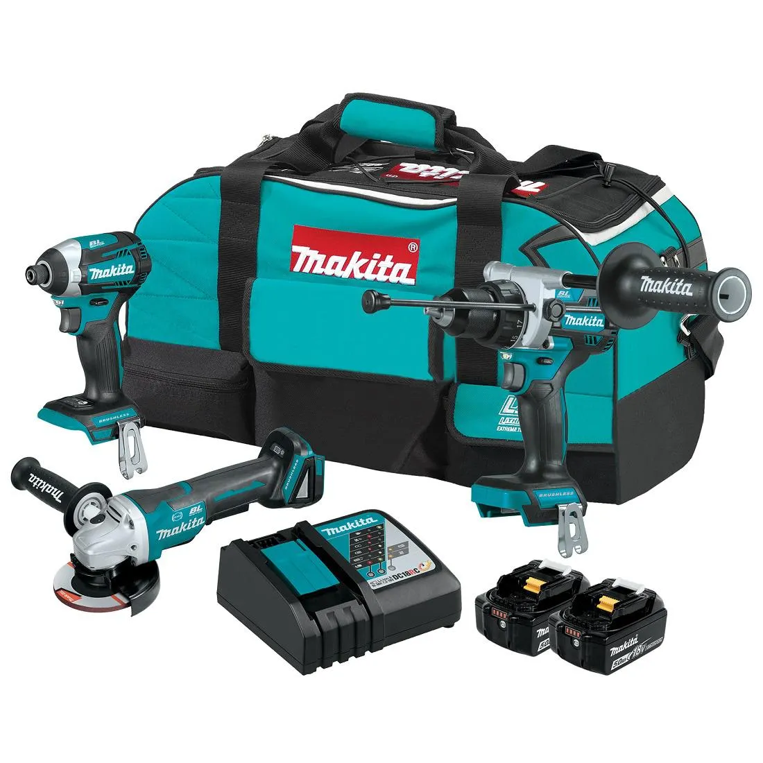 18V LXT 3-Piece Hammer Drill/Impact Driver/Grinder Kit DLX3146TX1