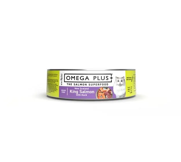 Omega Plus Wet Cat King Salmon With Duck 85G