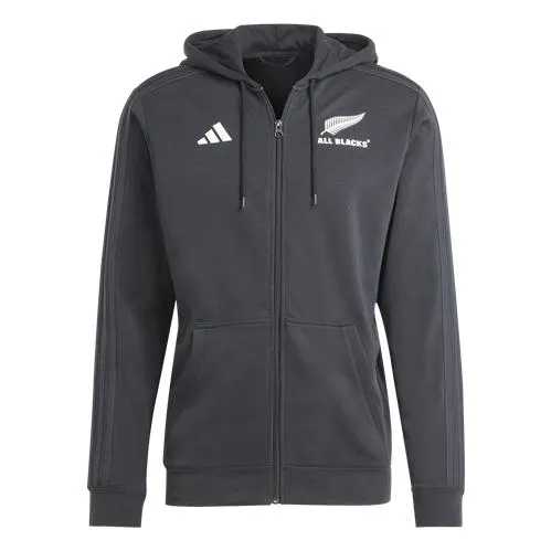 Adidas All Blacks Rwc 2023 3 Stripes Fz Hoodie