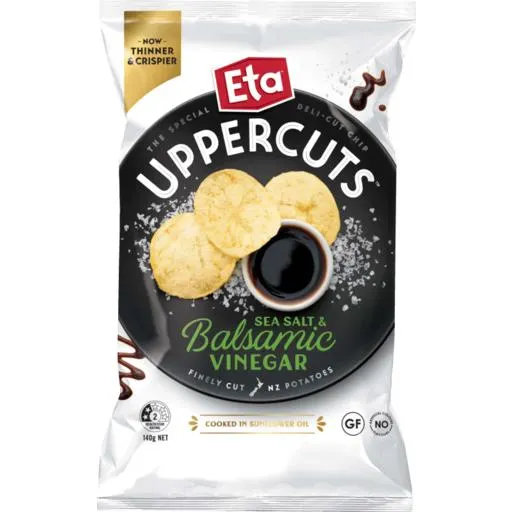 Eta Uppercuts Deli Cut Sea Salt & Balsamic Vinegar 140g