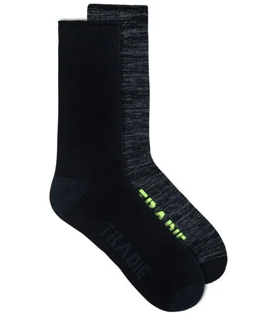 TRADIE Mens Heavy Duty Work Socks 2 Pack