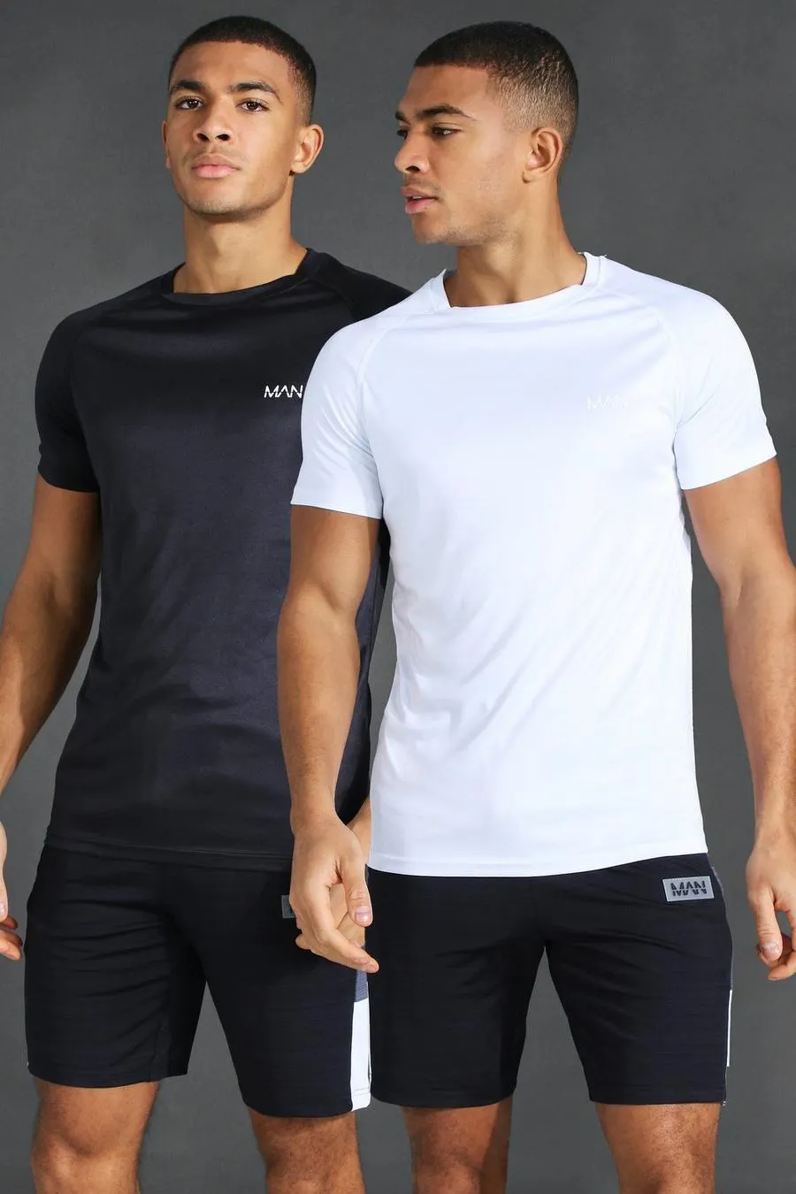 Man Active Gym 2 Pack Raglan T-Shirt
