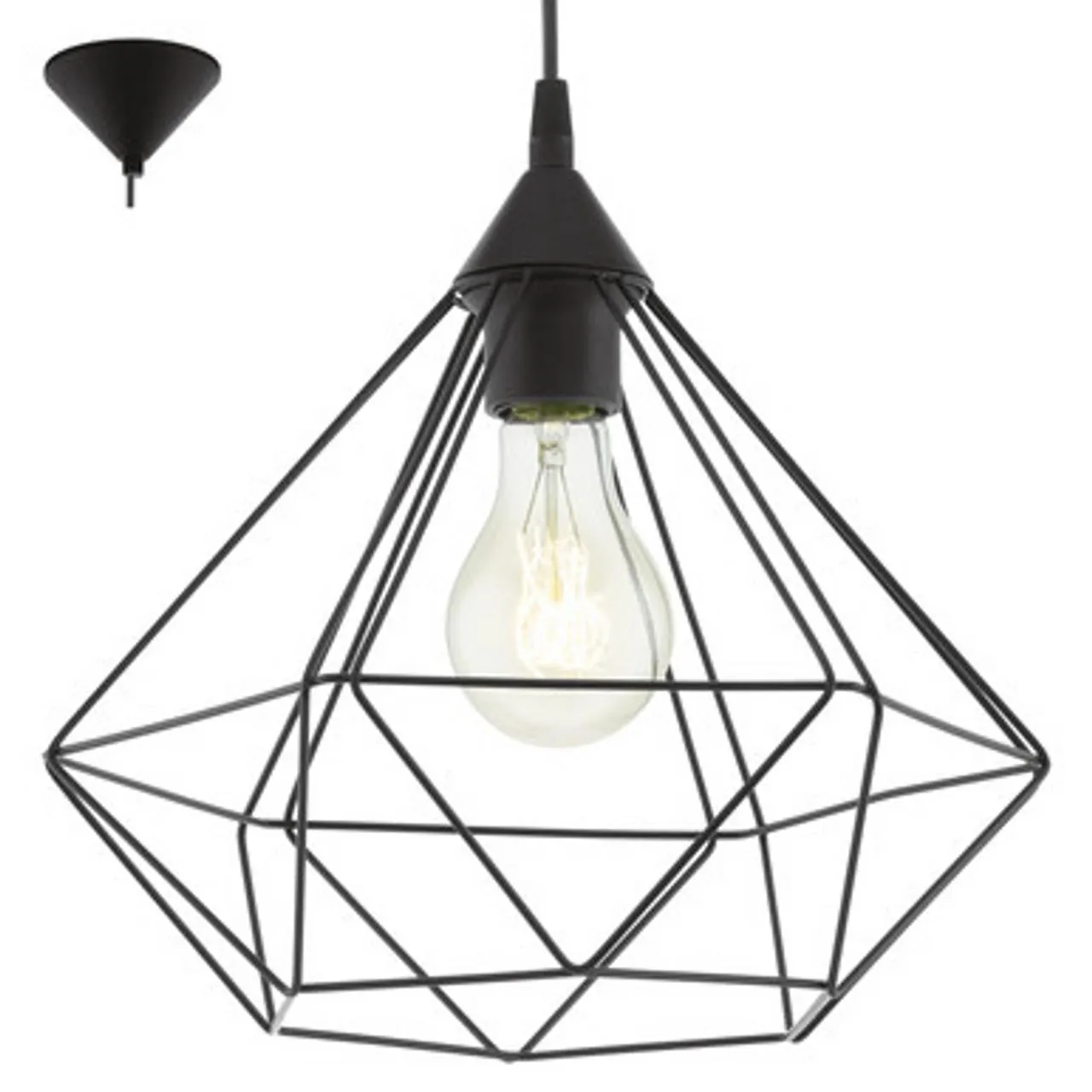 TARBES 1L 325mm BLACK PENDANT