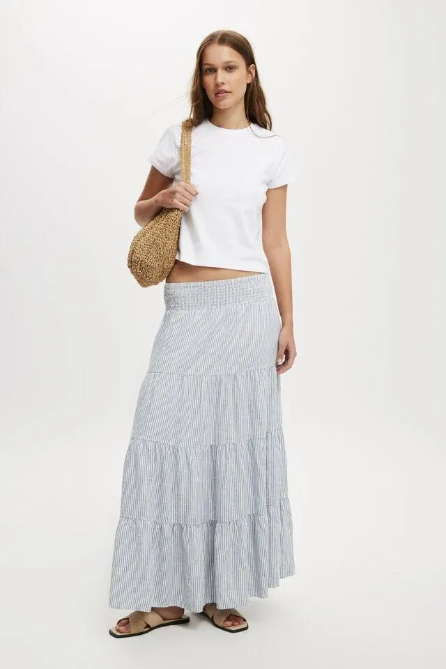 Haven Shirred Waist Maxi Skirt