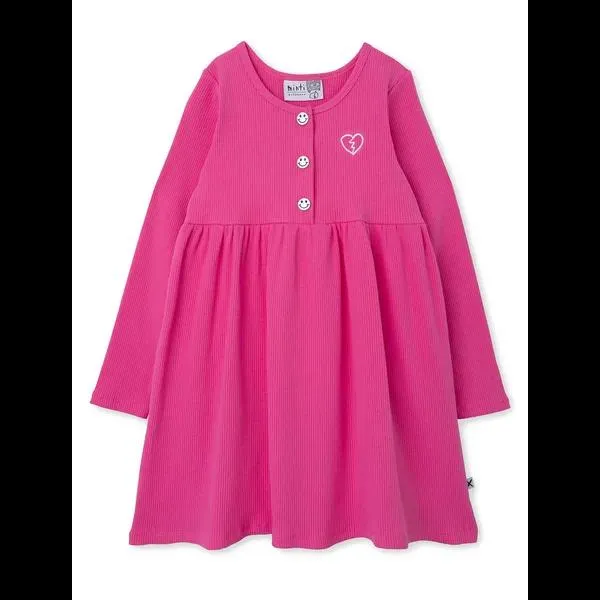 Minti Sketched Heart Rib Dress