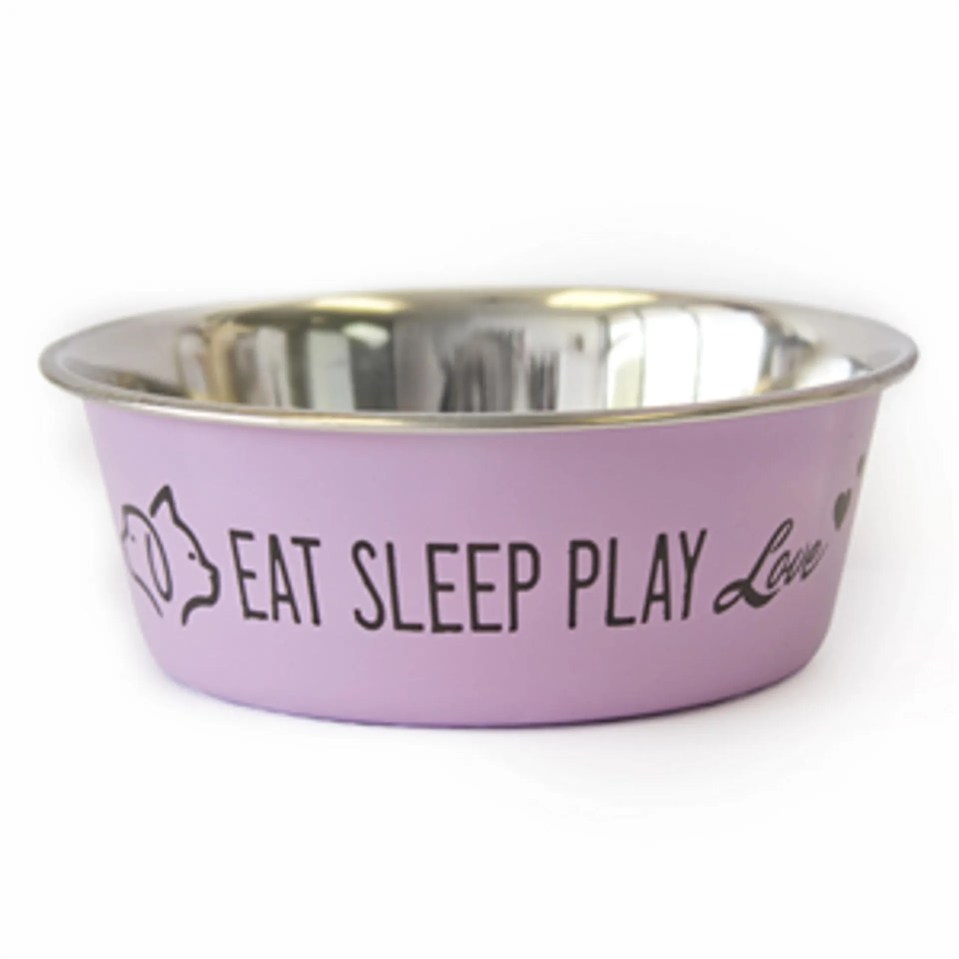 Stainless Steel Cute Bowl 550ml Pink