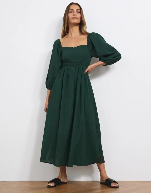 Stafani Textured Midi Dress