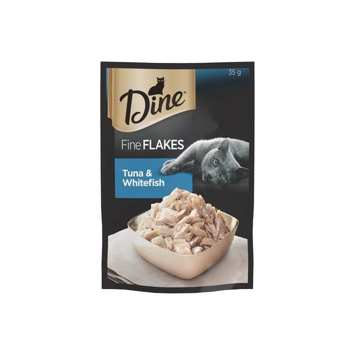 Dine Fine Flakes Tuna And Whitefish 35g