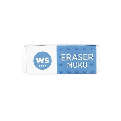 WS Single Eraser White