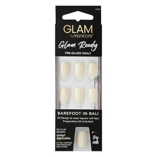 Glam by Manicare Glam Ready Pre-Glued Nails Barefoot in Bali 30pcs