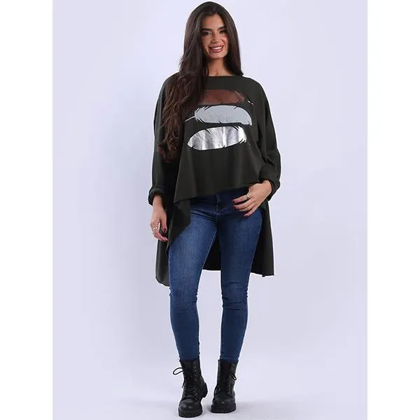 Italian 3 feather Sweatshirt Green