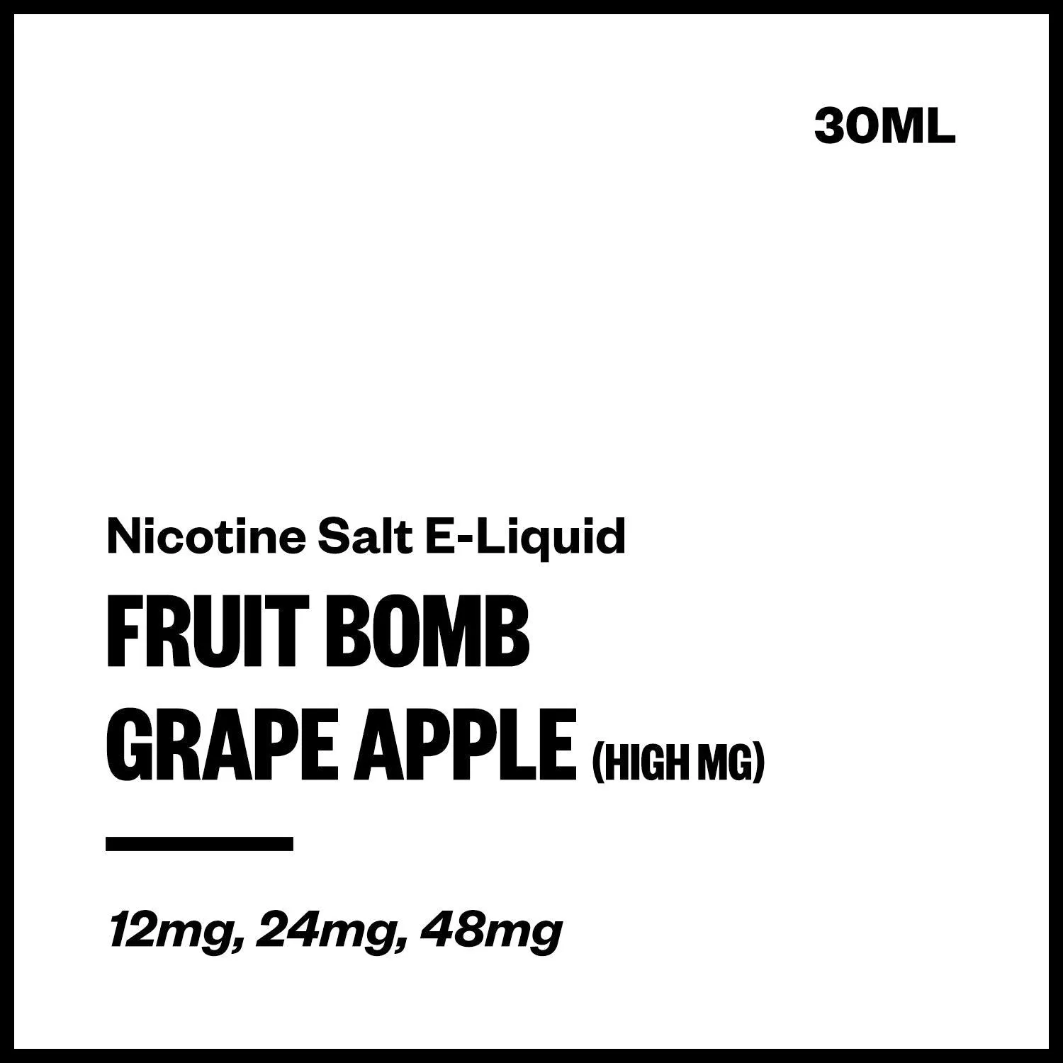Fruit Bomb - Grape Apple (High MG Nic Salt E-Liquid 30ml)