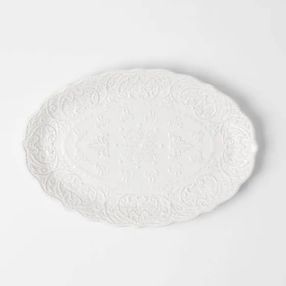 Venezia Large Oval Platter - Ivory