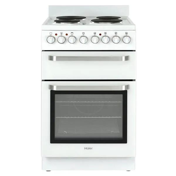 Haier 54cm White Hot Plate Electric Freestanding Cooker