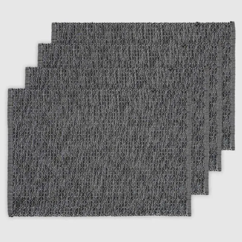 Just Home Mesa Black Placemat 33x45cm Pack 4