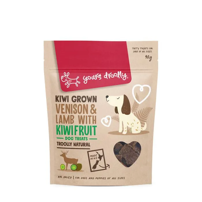 Yours Droolly Kiwi Grown Venison Lamb Kiwifruit Dog Treat 90g