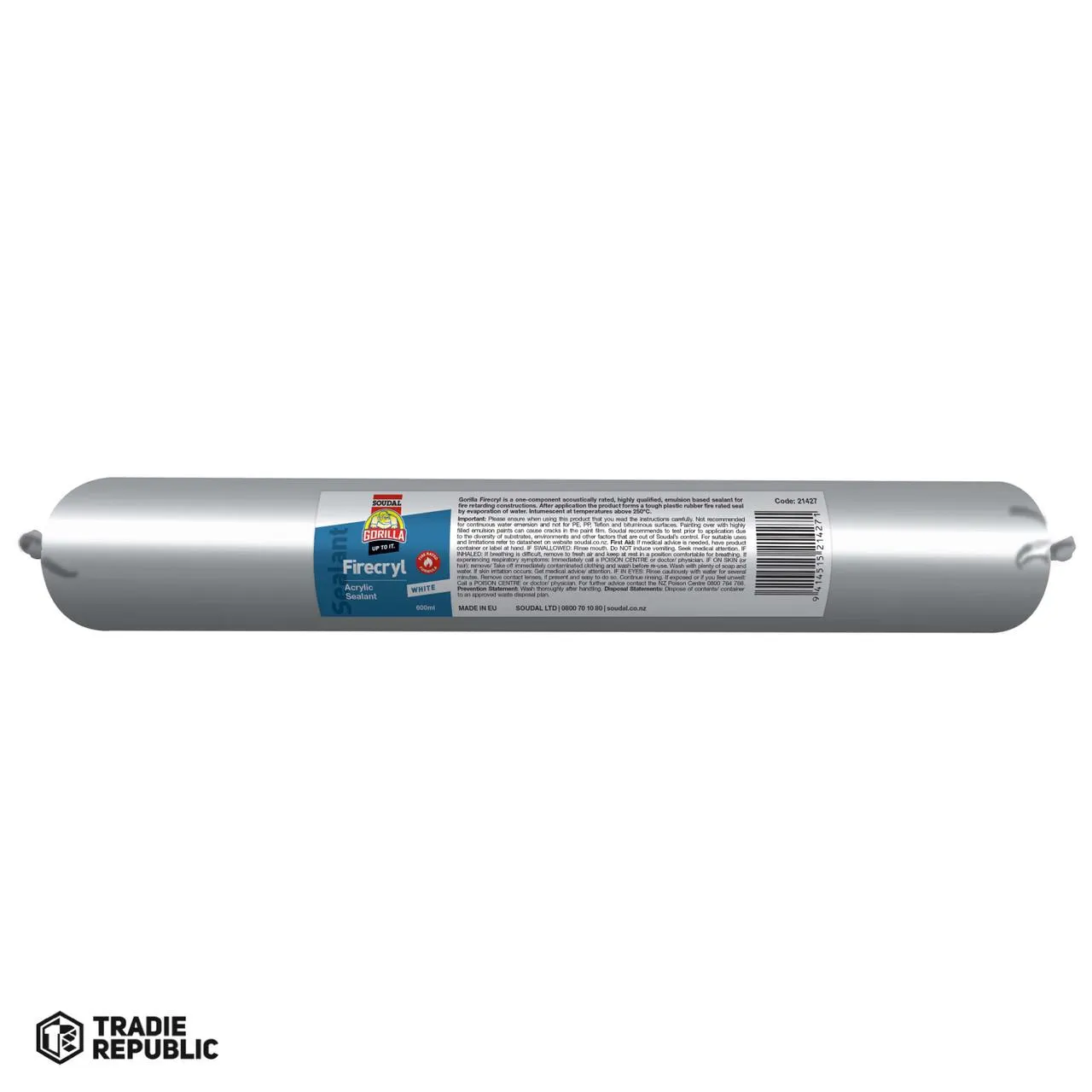 Gorilla Firecryl Acrylic Sealant 600ml Grey