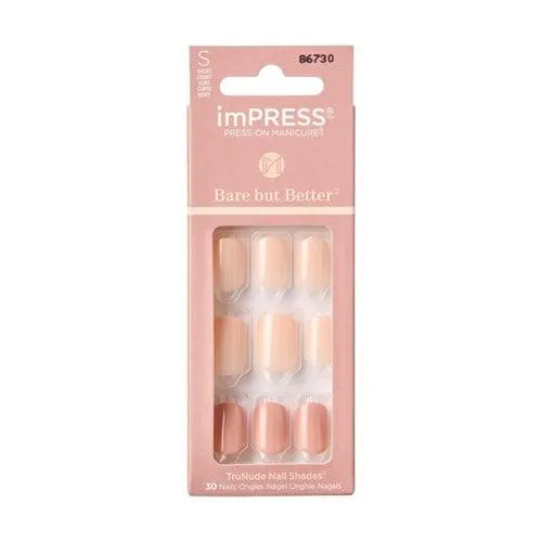 ImPress Bare But Better Press On Nails S/Pl Simple Pleasure 30pk
