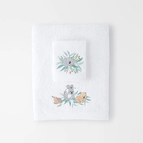 Koala Cuddles Kids Bath Towel And Washer Set