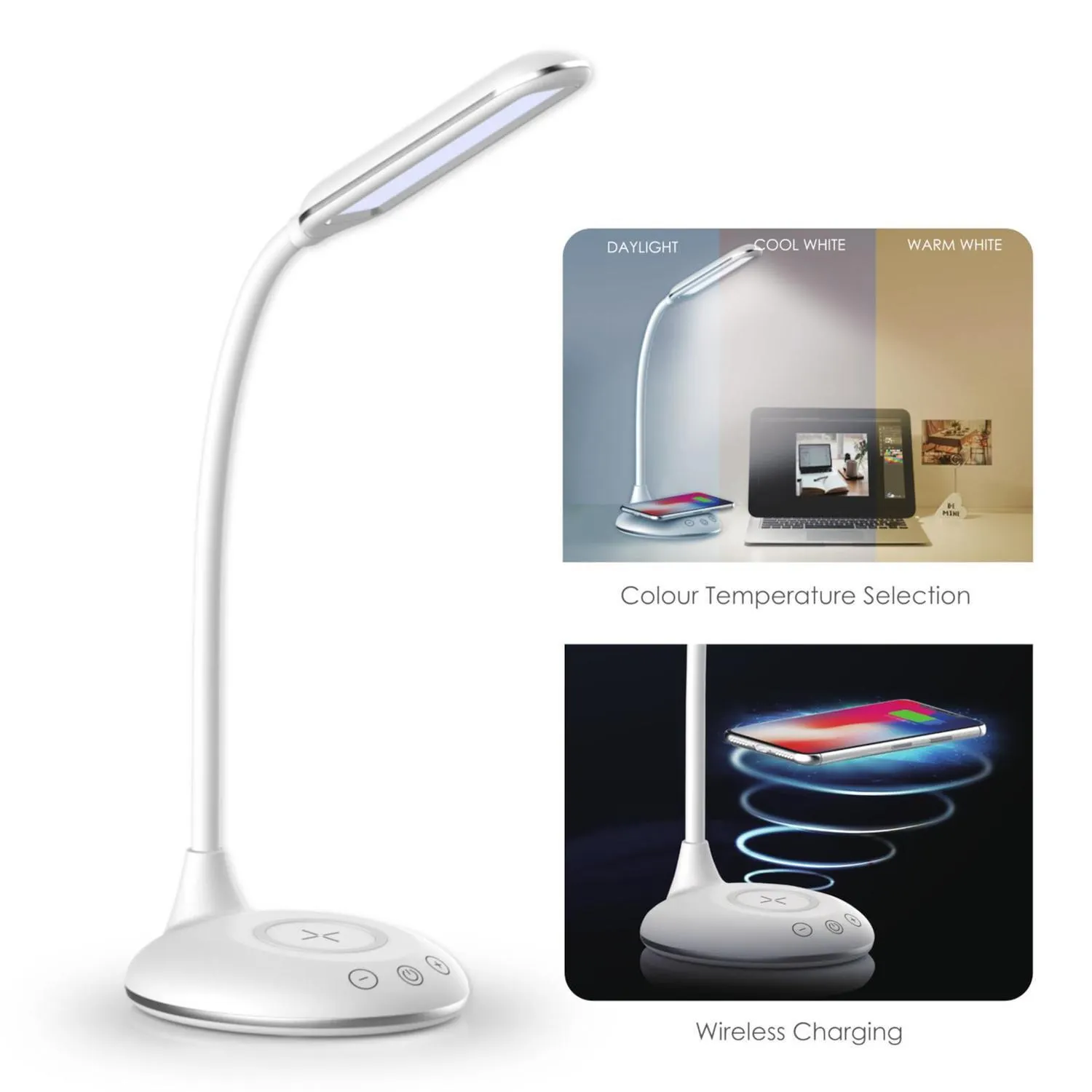 Wireless Charging Desk Lamp 5 Watt White
