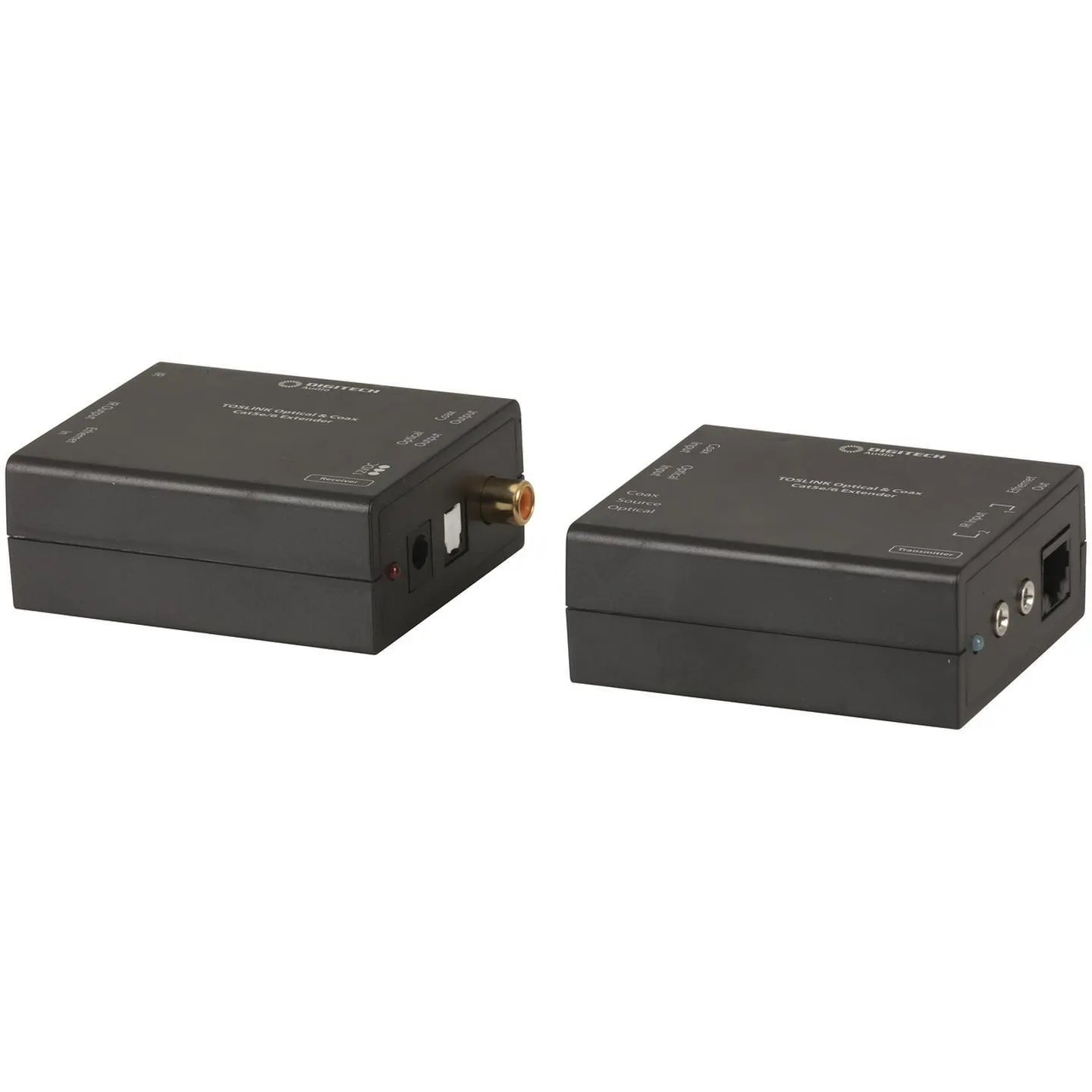 TOSLINK & Coax Audio Cat5e/6 Extender with Infrared