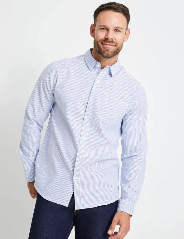 Rivers Cotton Stripe Long Sleeve Shirt