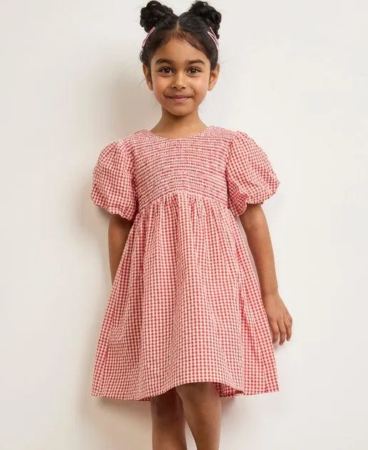 Little Kids' Short Sleeve Seersucker Mini Me Dress