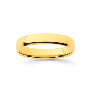 9ct, Soft Dome Comfort Curve Band 3.5mm Wide