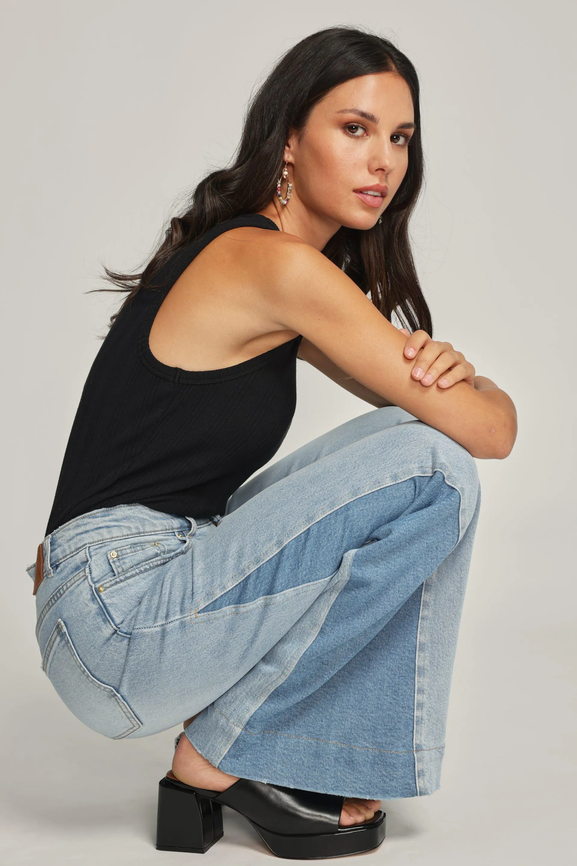 Oxford Flared Panel Jean