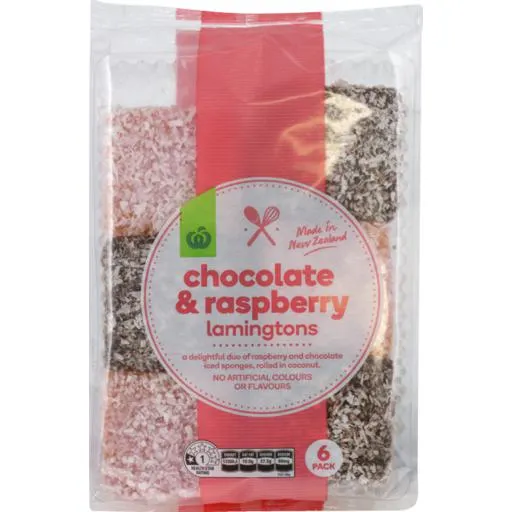 WW Lamingtons Chocolate & Raspberry 6 Pack