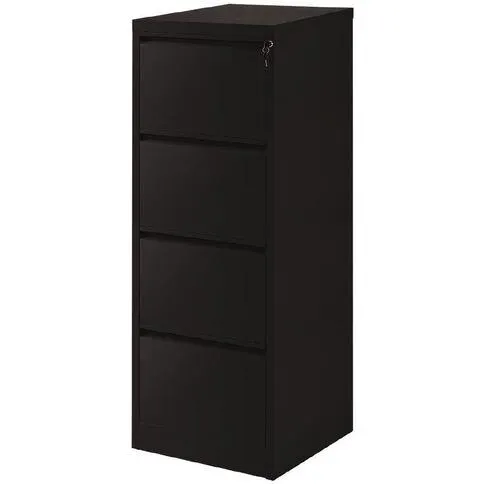 Workspace Filing Cabinet 4 Drawer Black