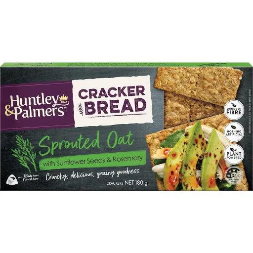 HUNTLEY & PALMERS CRACKER BREAD SPROUTED OAT 180G