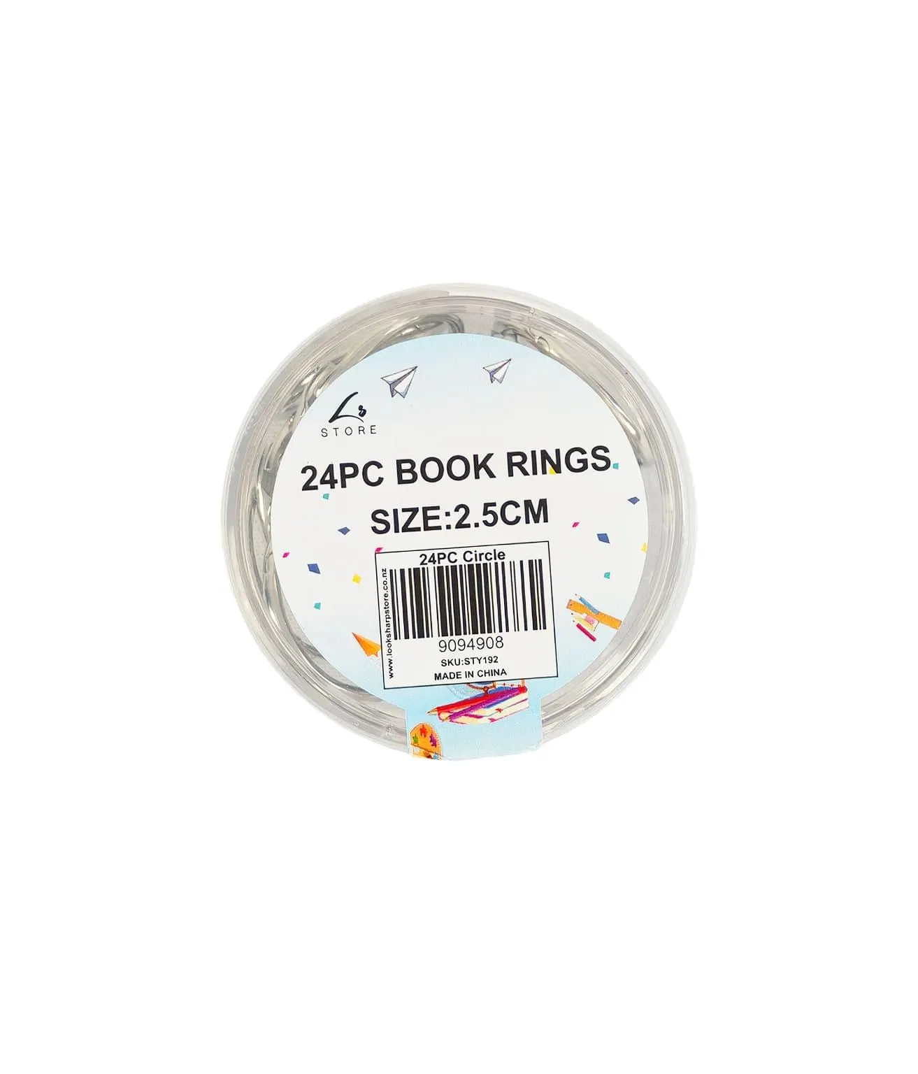 Book rings 24pc 2.5cm
