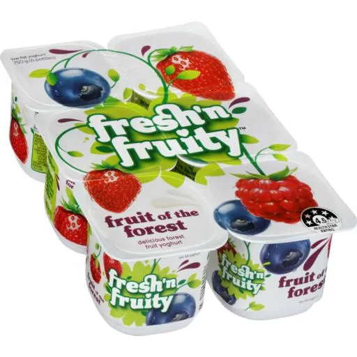 Fresh n Fruity Yoghurt Fruit of the Forest 6 Pack