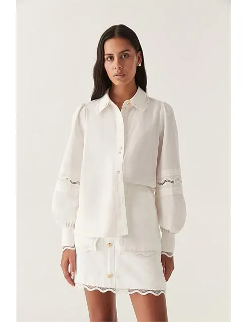 Reva Wave Trim Blouse