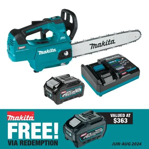 Makita XGT Cordless Chainsaw Brushless Top Handle 350mm 40V 4Ah