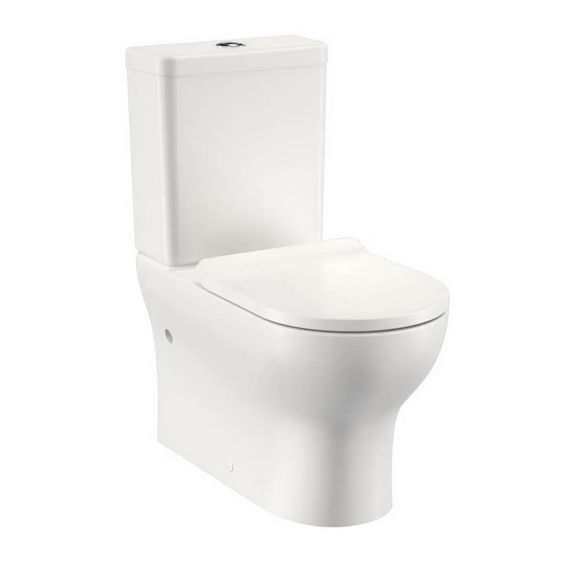 Alto II Round Back to Wall Slim Toilet Suite Bottom Inlet CL30040.W4S