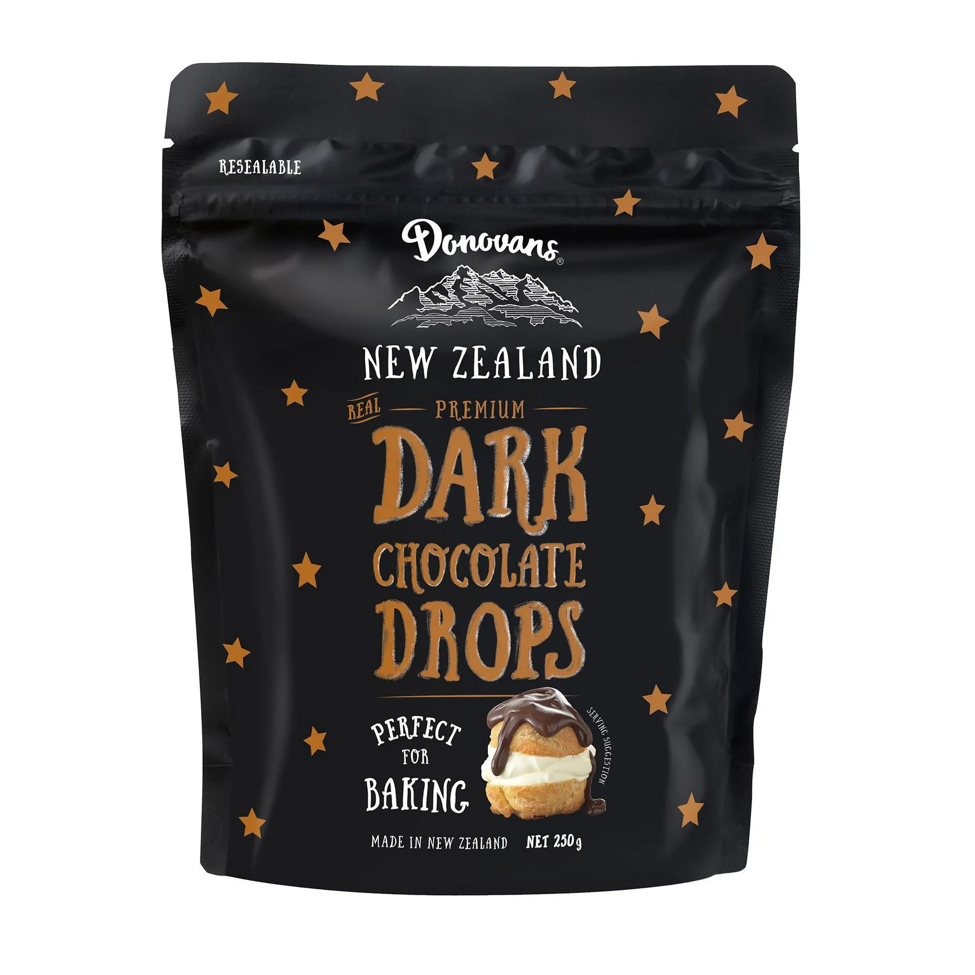 Donovans Chocolate Drops Dark 250g