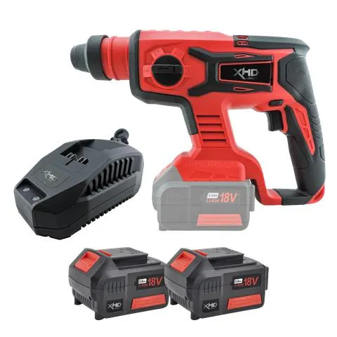 XHD Lithium Cordless Rotary Hammer Drill Brushless 18V 2x 5Ah Kit