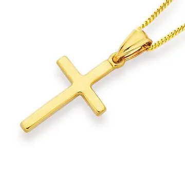 9ct, 22mm Plain Cross Pendant