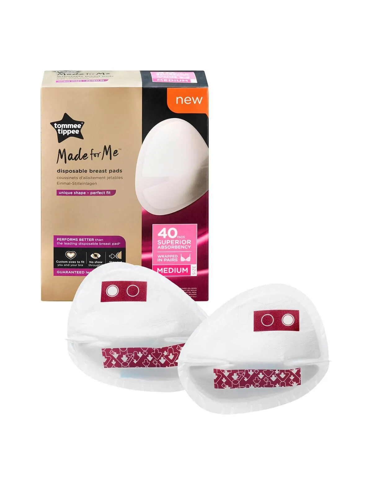 Tommee Tippee Made For Me Disposable Breast Pads 40-pack