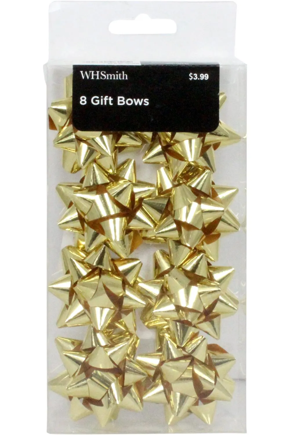 WHSmith Small Gold Bows Pack of 8
