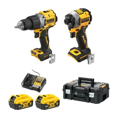DeWalt Cordless Hammer Drill & Impact Driver Compact 18V 5Ah