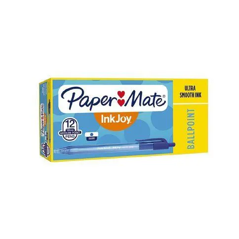 Paper Mate Inkjoy 100RT Blue Mid 12 Pack