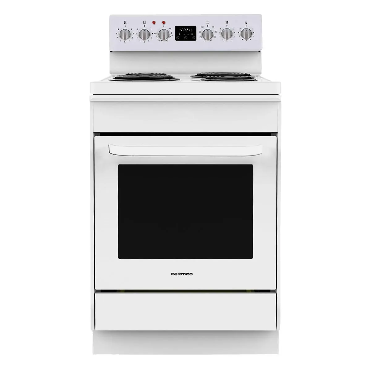 Parmco 60cm White Radiant Coil Electric Freestanding Cooker