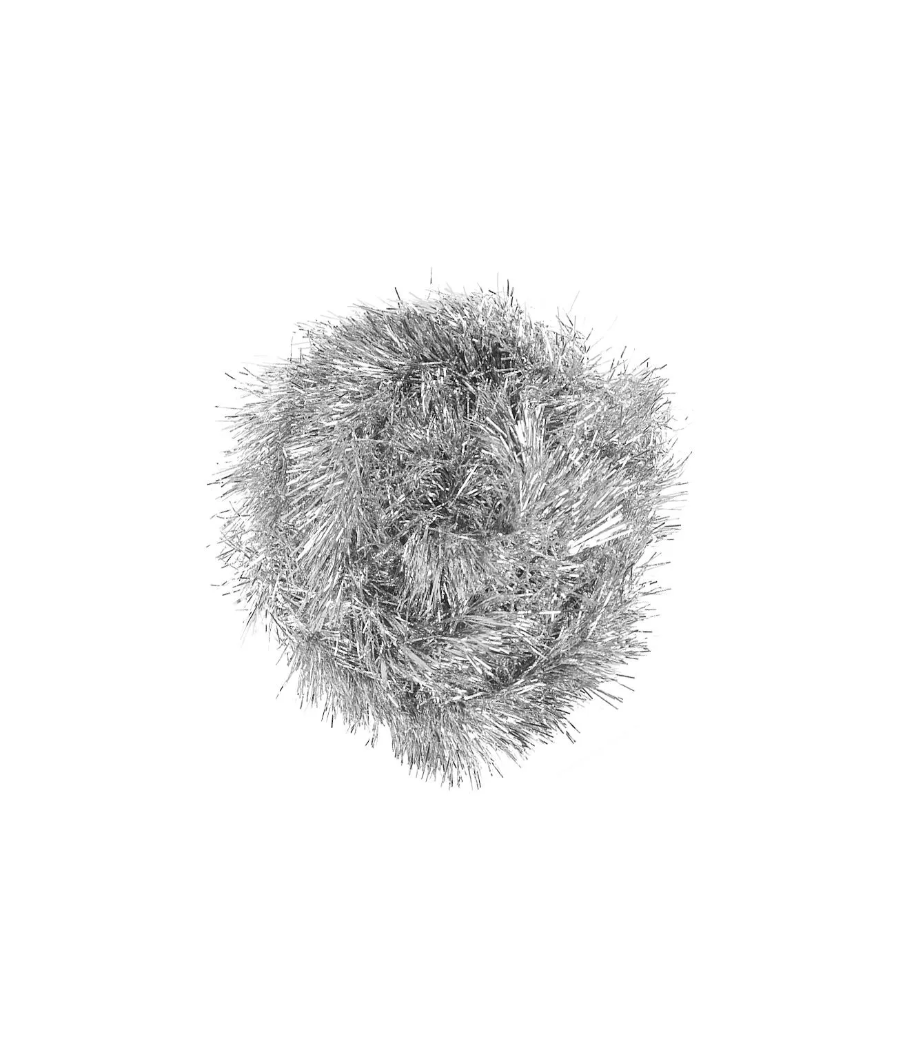 Silver Christmas Tinsel 2m