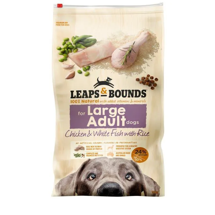 Leaps & Bounds Chicken And Fish Large Breed Adult Dog Food 15kg