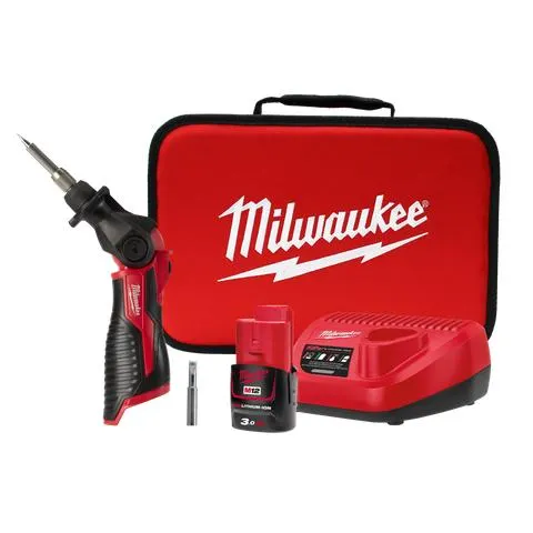 Milwaukee M12 Cordless Soldering Iron Kit 12v 3Ah