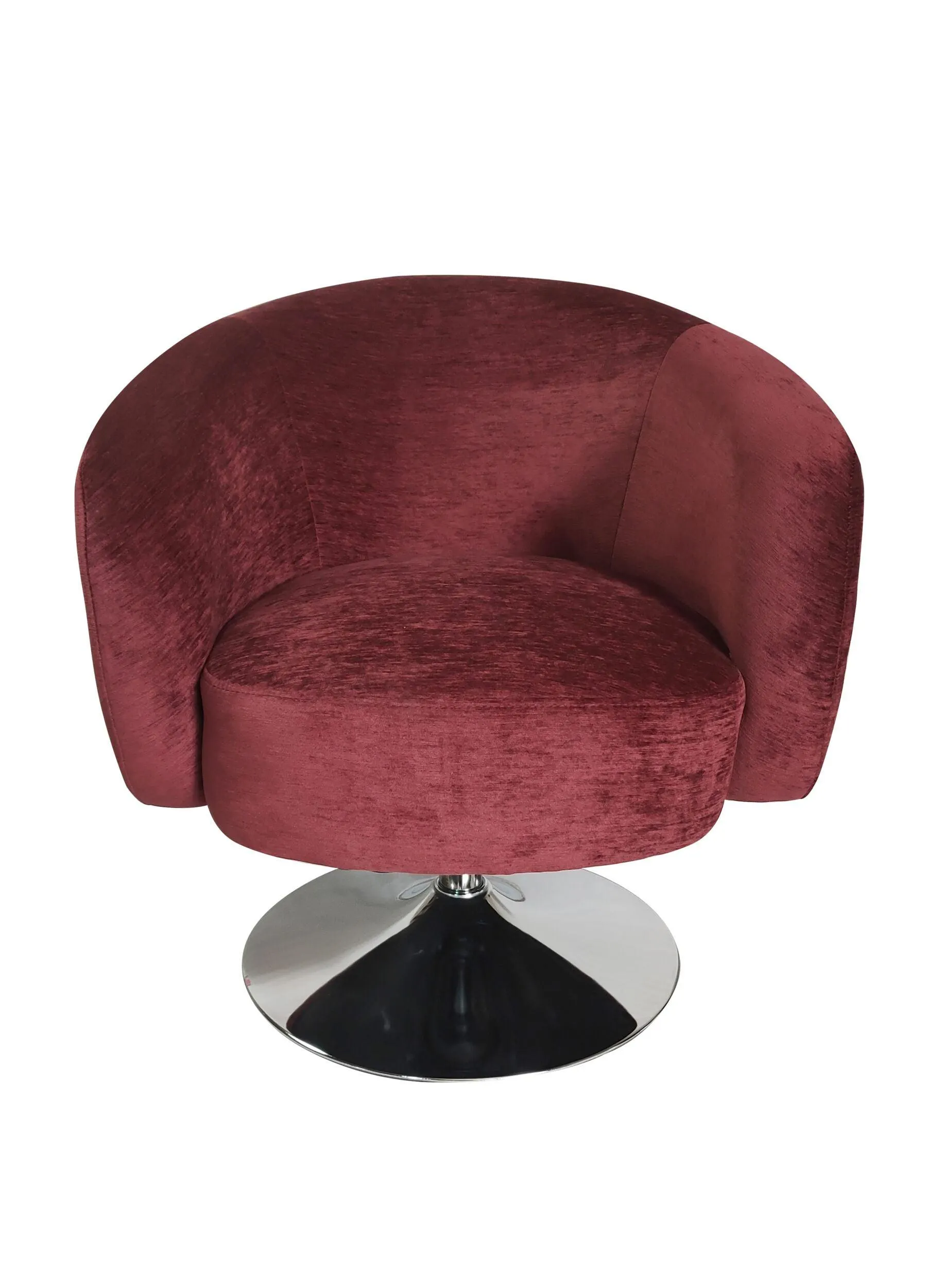 Cognac Swivel Occasional Chair Plum