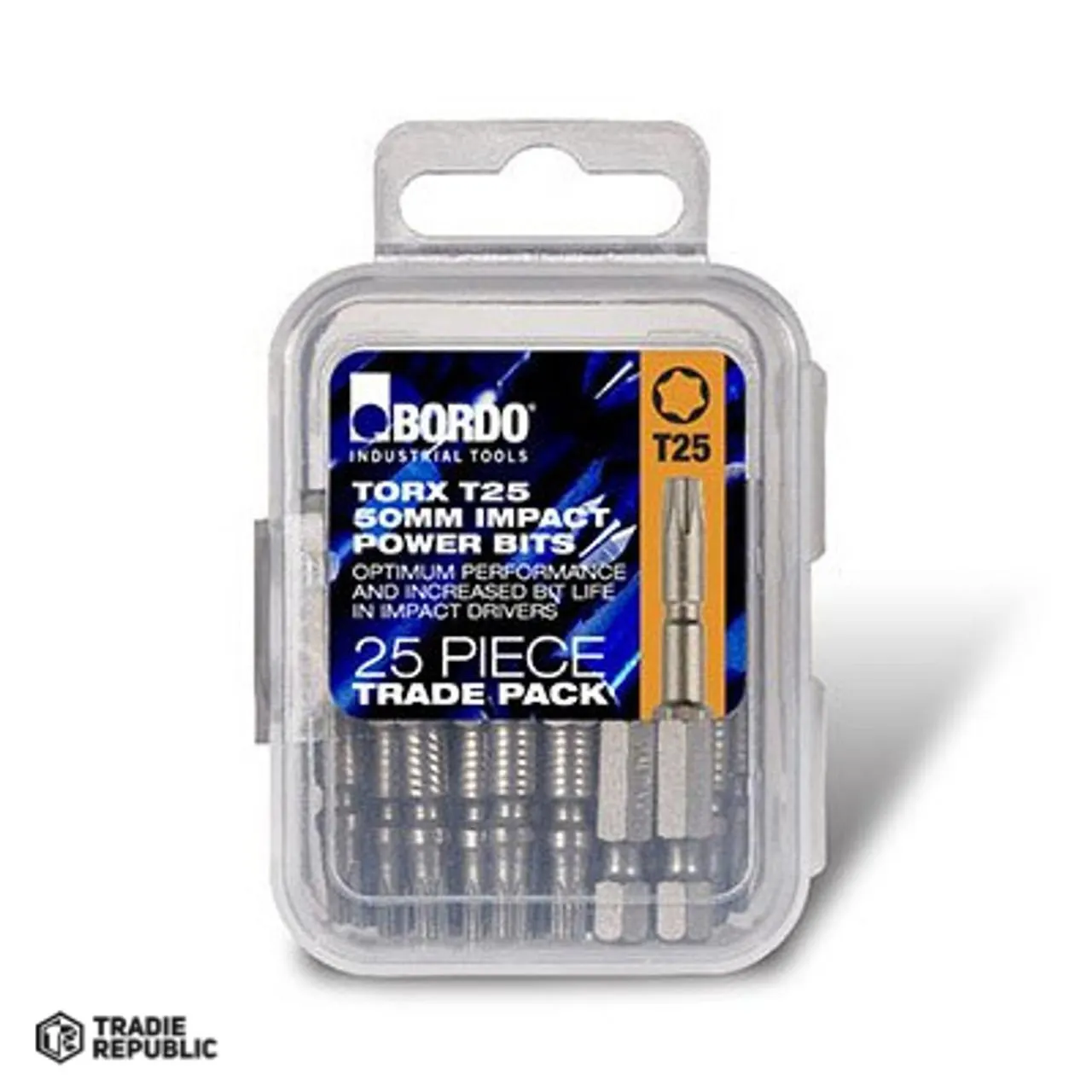 Bordo Torx T25 50mm Impact Power Bits QTY 25